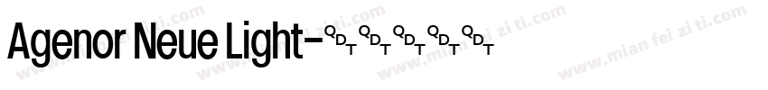 Agenor Neue Light字体转换